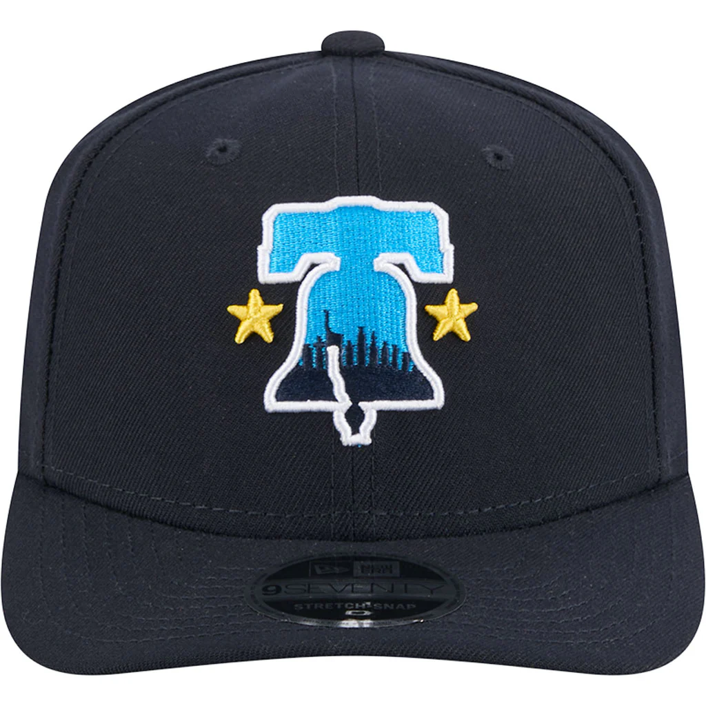 MLB Philadelphia Phillies New Era 2024 City Connect 9SEVENTY Snapback Hat - Navy - Image 3