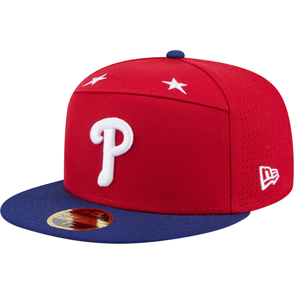 MLB Philadelphia Phillies New Era 2025 All Star Game 59FIFTY Fitted Hat - Red - Image 2