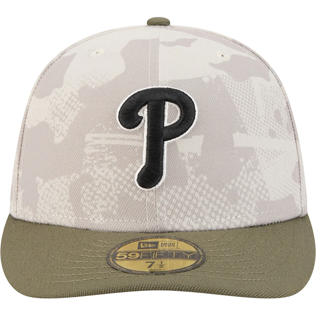 MLB Philadelphia Phillies New Era 2025 Armed Forces Day 59FIFTY Fitted Hat - Stone - Image 3