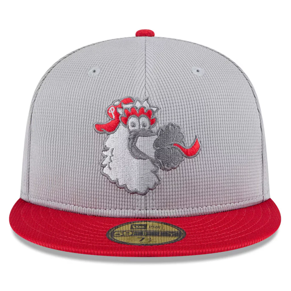 MLB Philadelphia Phillies New Era 2025 Graphite Batting Practice 59FIFTY Fitted Hat - Graphite - Image 2