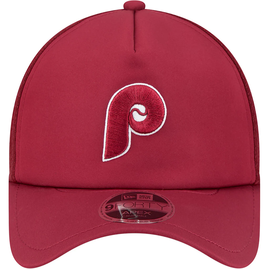 MLB Philadelphia Phillies New Era Batting Practice Apex 9FORTY Snapback Hat - Maroon - Image 3