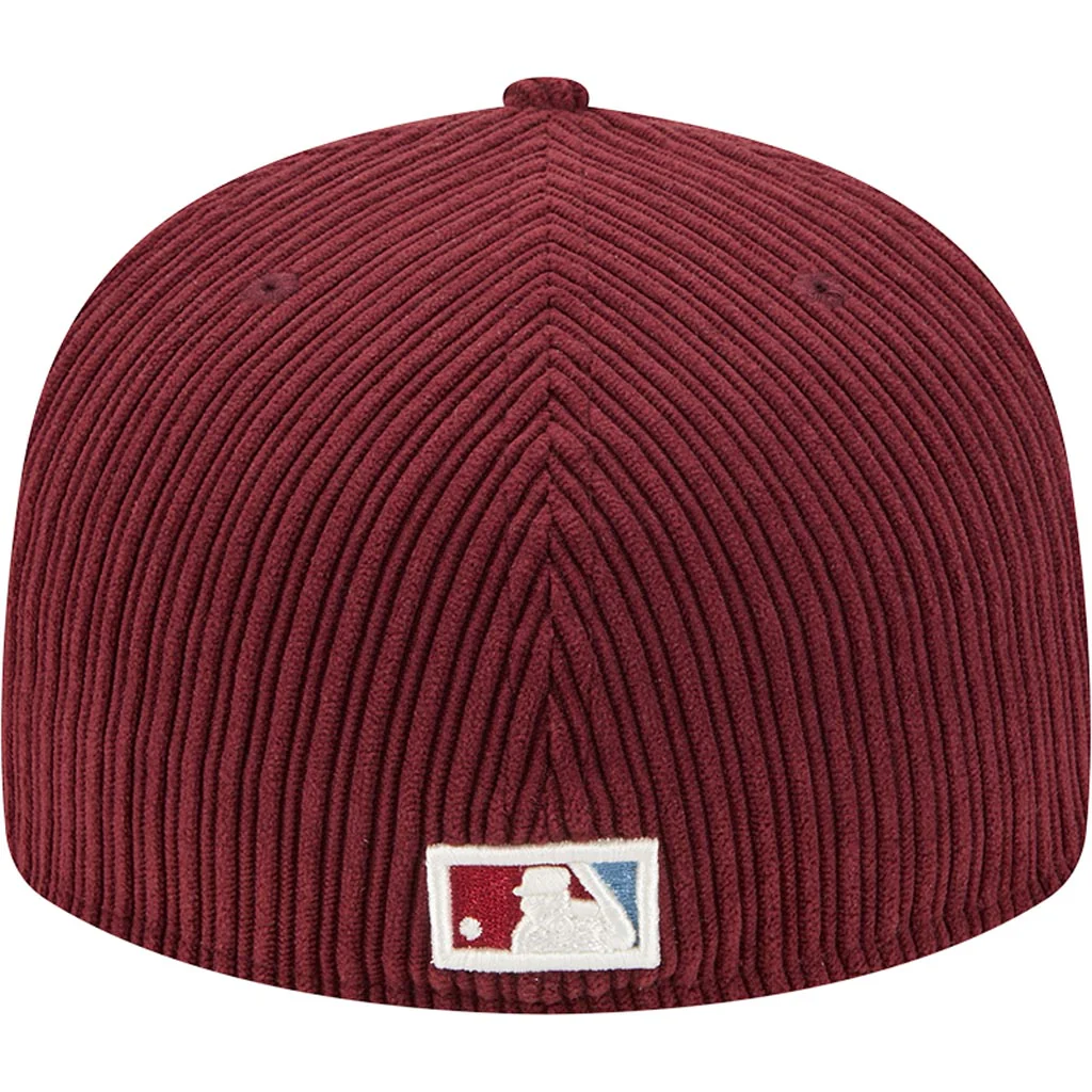 MLB Philadelphia Phillies New Era Chenille Pop 59FIFTY Fitted Hat - Maroon - Image 4