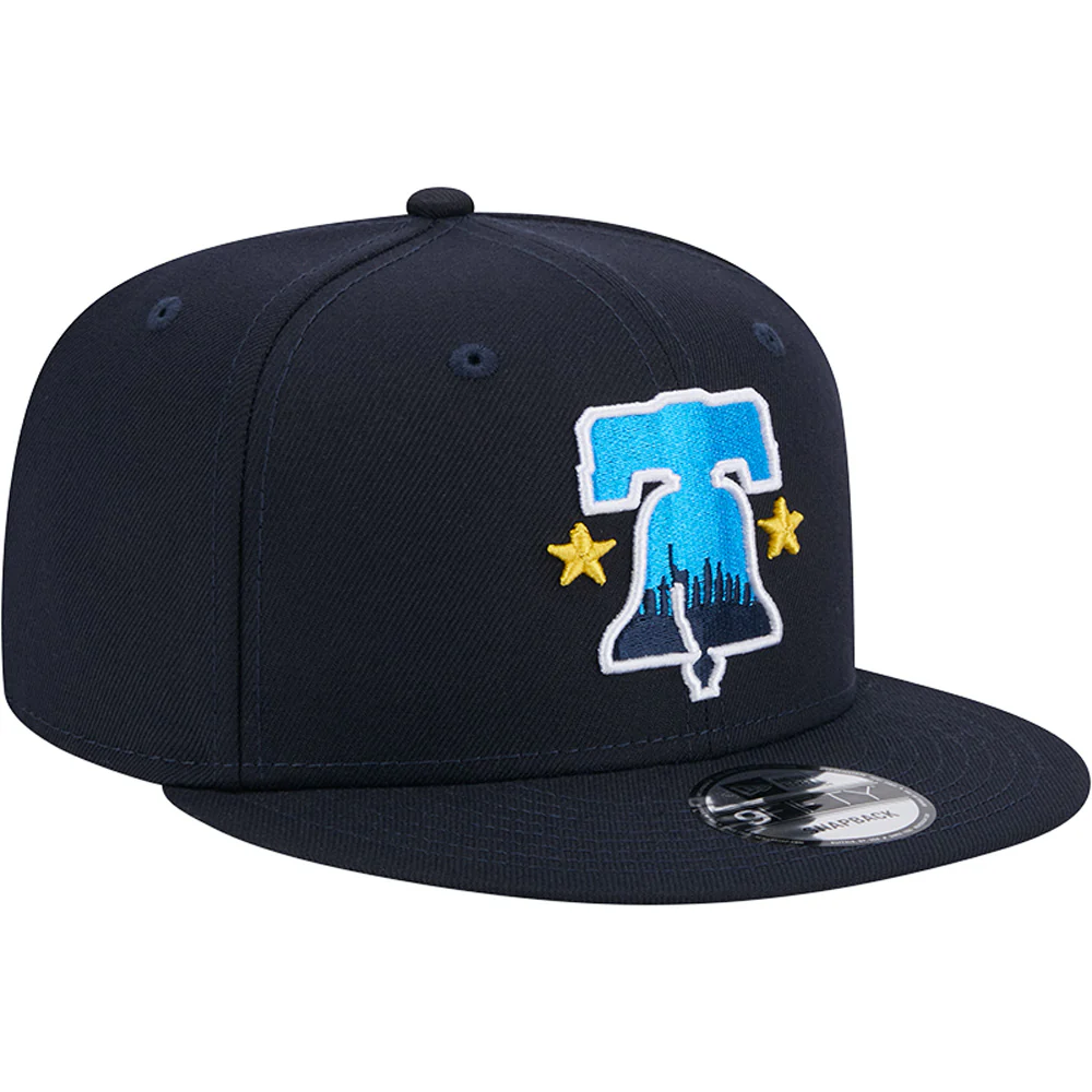 MLB Philadelphia Phillies New Era City Connect 9FIFTY Snapback Hat - Navy - Image 2