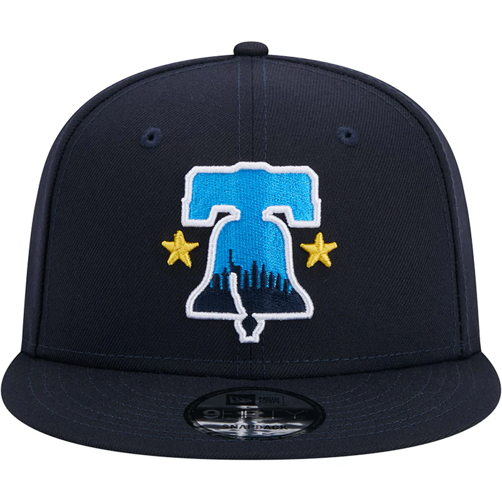 MLB Philadelphia Phillies New Era City Connect 9FIFTY Snapback Hat - Navy - Image 3