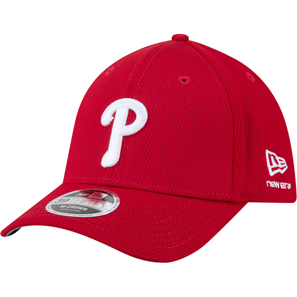 MLB Philadelphia Phillies New Era Dashed 39THIRTY Flex Fit Hat - Red