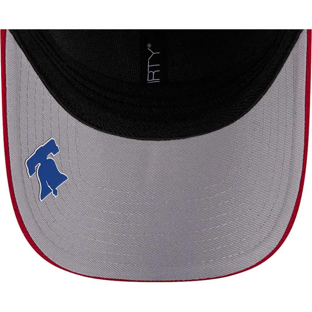 MLB Philadelphia Phillies New Era Dashed 39THIRTY Flex Fit Hat - Red - Image 4