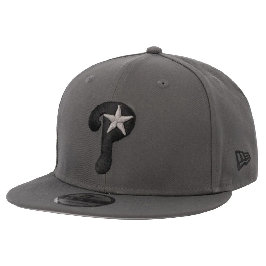 MLB Philadelphia Phillies New Era Gray Prestige 9FIFTY Snapback Hat - Graphite