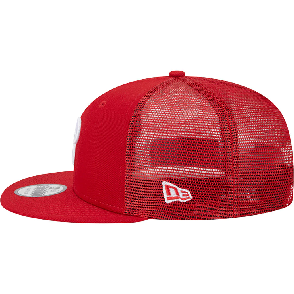 MLB Philadelphia Phillies New Era OTC Trucker 9FIFTY Snapback Hat - Red - Image 4