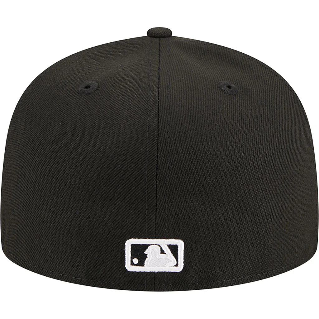 MLB Philadelphia Phillies New Era Side Patch Black & White 59FIFTY Fitted Hat - Black - Image 6