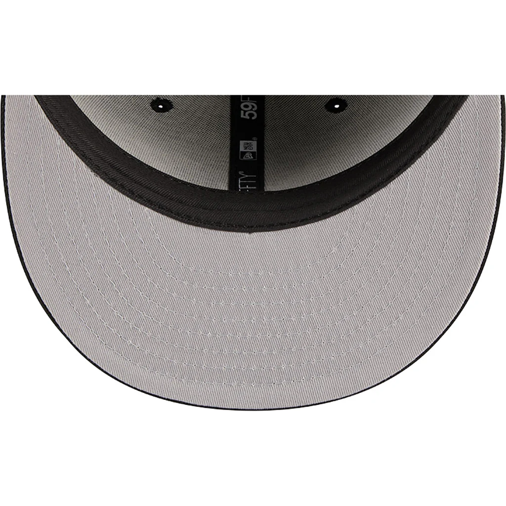 MLB Philadelphia Phillies New Era Side Patch Black & White 59FIFTY Fitted Hat - Black - Image 7
