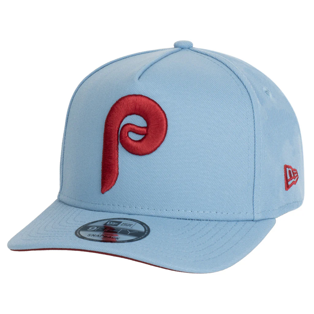 MLB Philadelphia Phillies New Era Team Undervisor 9FIFTY A-Frame Snapback Hat - Blue - Image 2