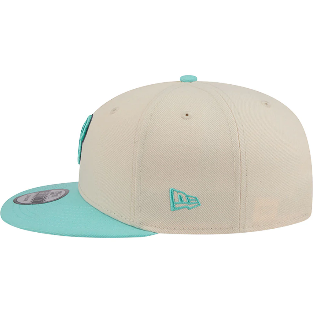 MLB Philadelphia Phillies New Era Two-Tone Aqua 9FIFTY Snapback Hat - Light cream - Image 4