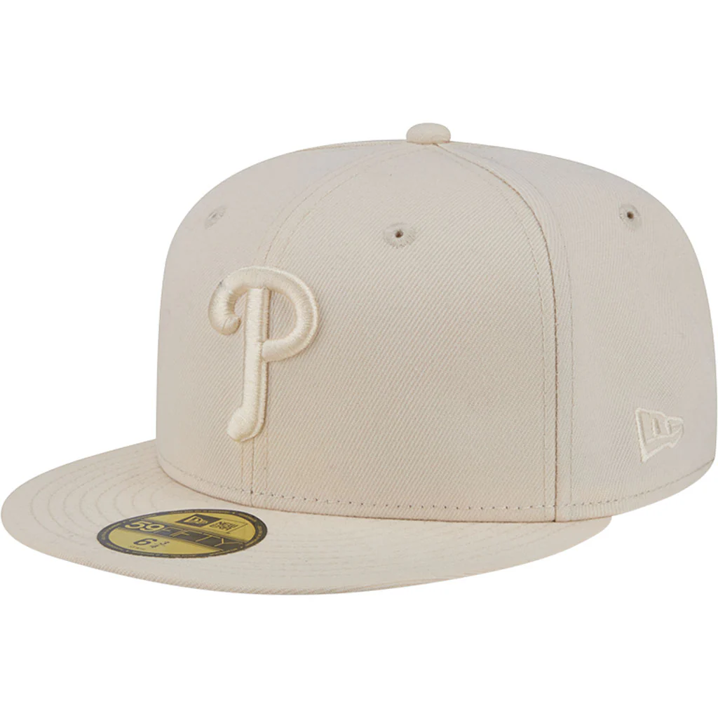 MLB Philadelphia Phillies New Era Vanilla 59FIFTY Fitted Hat - Cream