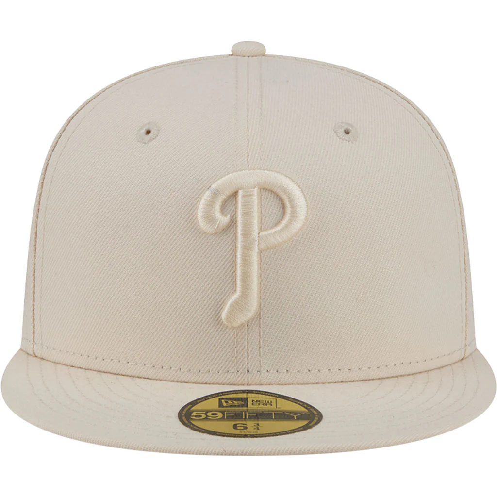 MLB Philadelphia Phillies New Era Vanilla 59FIFTY Fitted Hat - Cream - Image 3