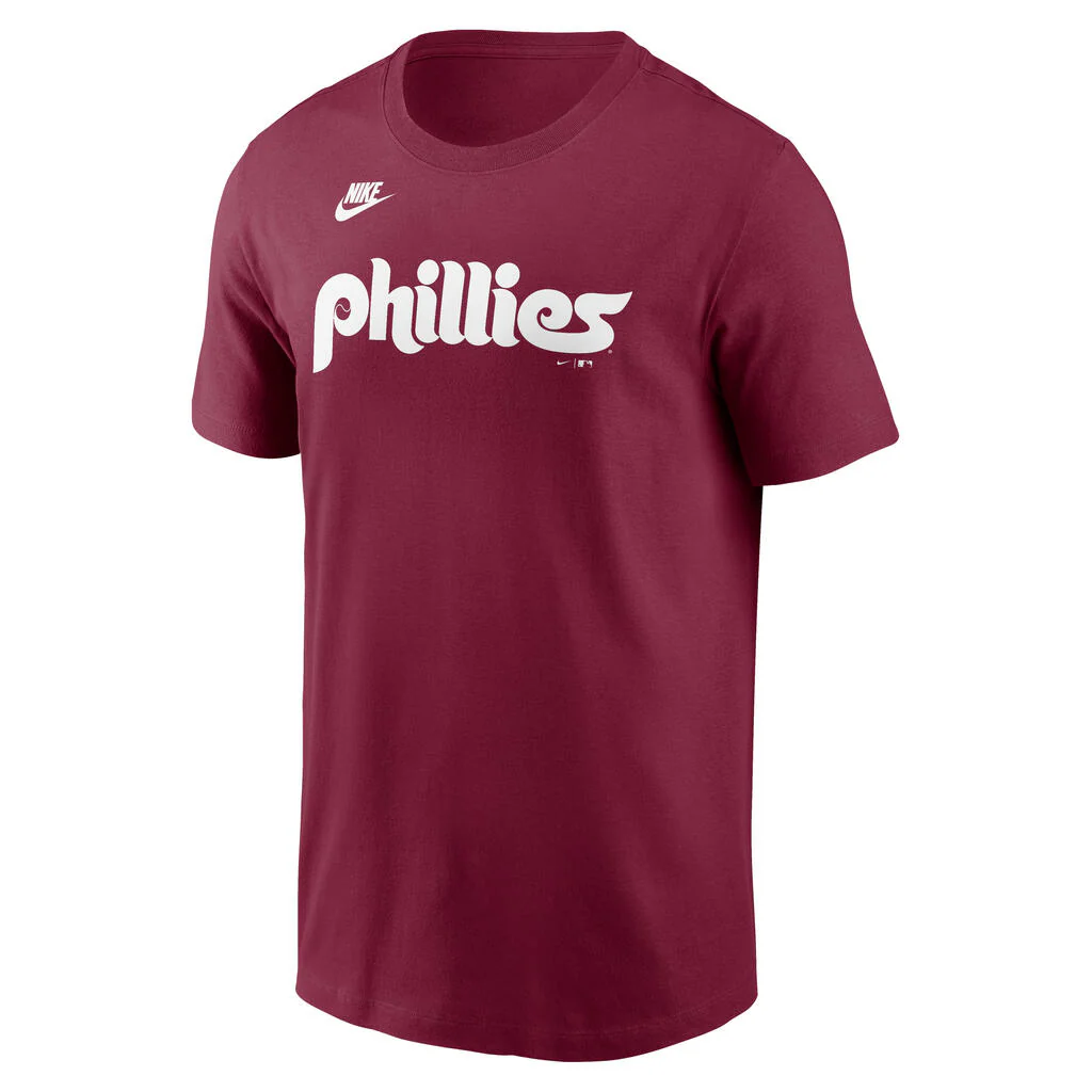 MLB Philadelphia Phillies Nike 90's Cooperstown Cotton T-Shirt - Maroon - Image 2