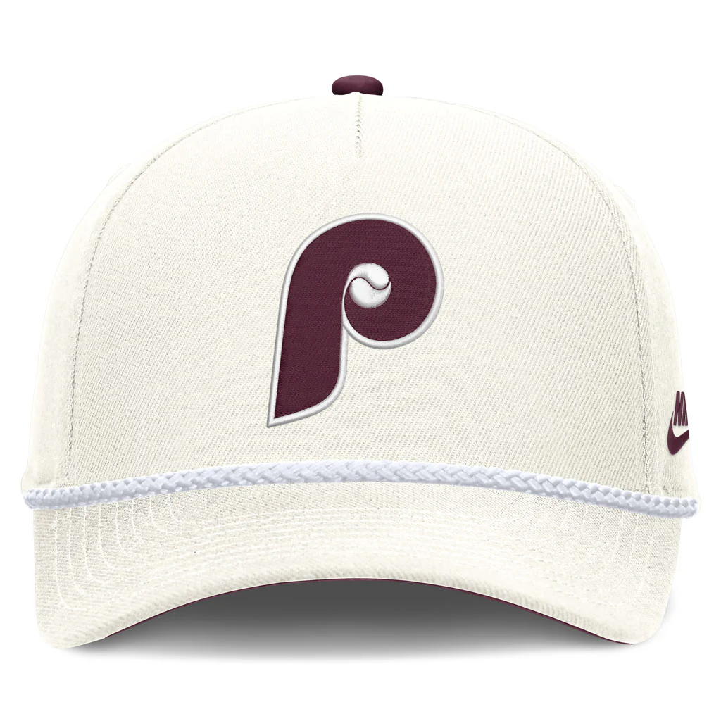 MLB Philadelphia Phillies Nike Rope Cooperstown Adjustable Hat - Cream - Image 3