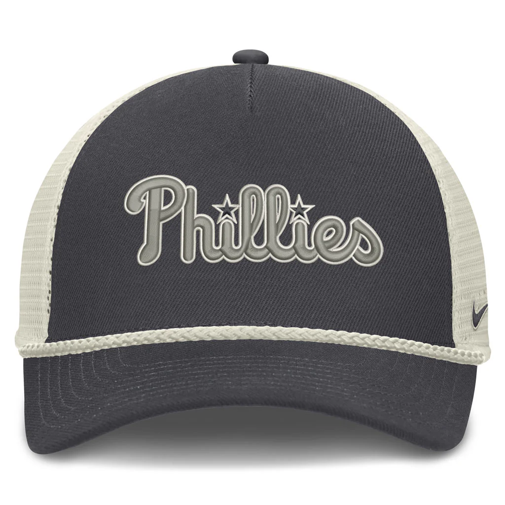 MLB Philadelphia Phillies Nike Statement Rope Adjustable Snapback Hat - Graphite - Image 3