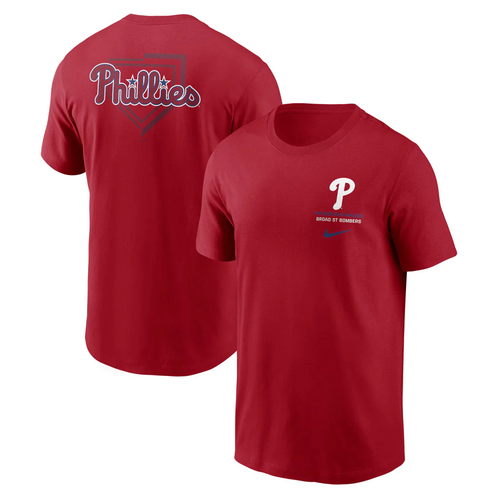 MLB Philadelphia Phillies Nike Two-Hit Cotton T-shirt - Red