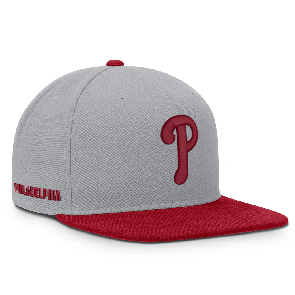 MLB Philadelphia Phillies Nike Two-Tone Primetime Pro Snapback Hat - Graphite - Image 2