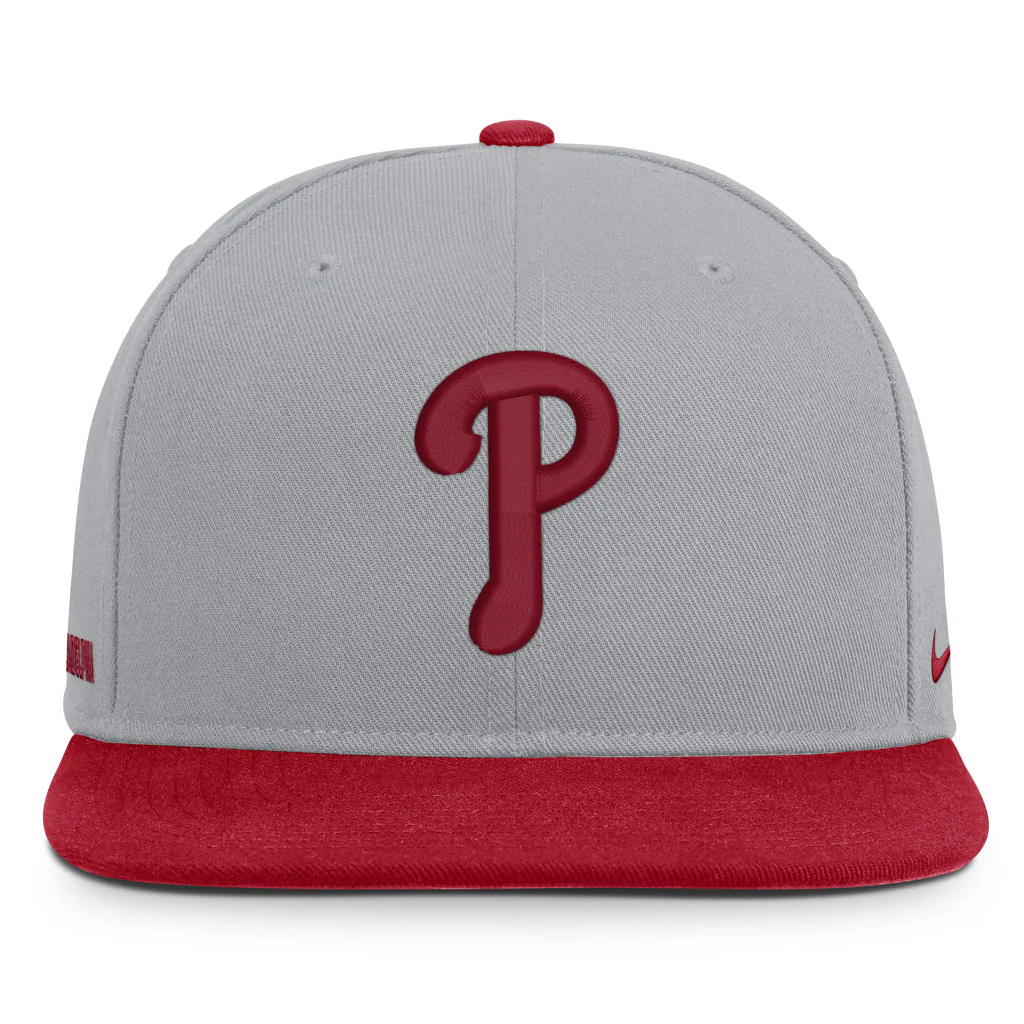 MLB Philadelphia Phillies Nike Two-Tone Primetime Pro Snapback Hat - Graphite - Image 3