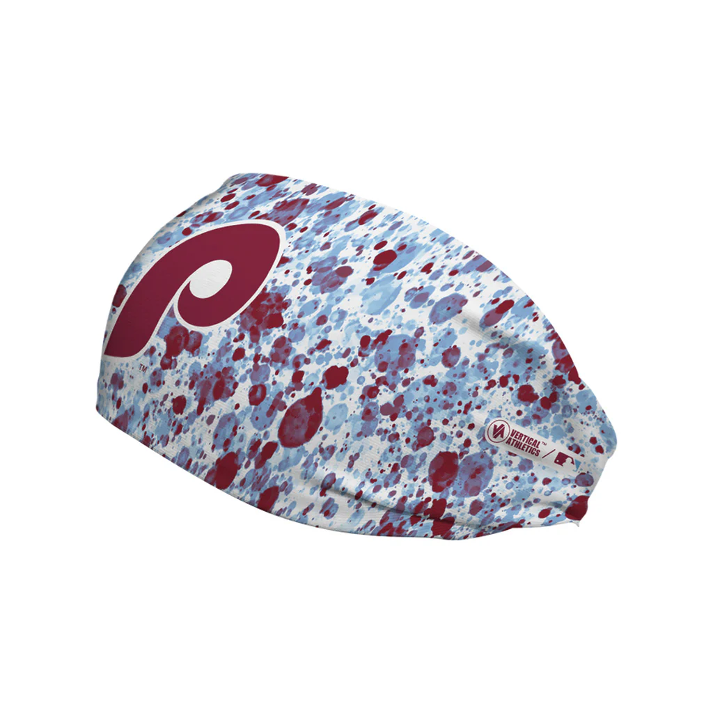 MLB Philadelphia Phillies Vertical Athletics Cooperstown Paint Splatter Headband