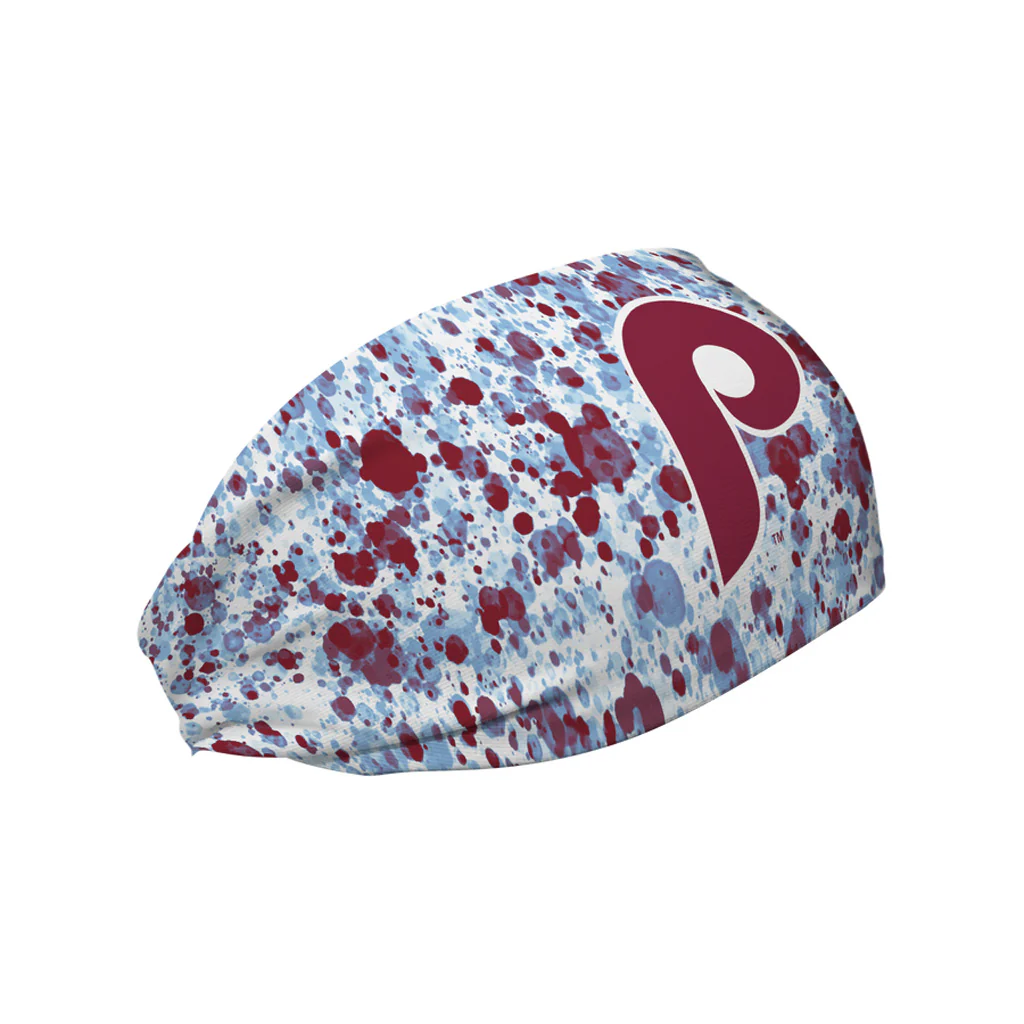 MLB Philadelphia Phillies Vertical Athletics Cooperstown Paint Splatter Headband - Image 2