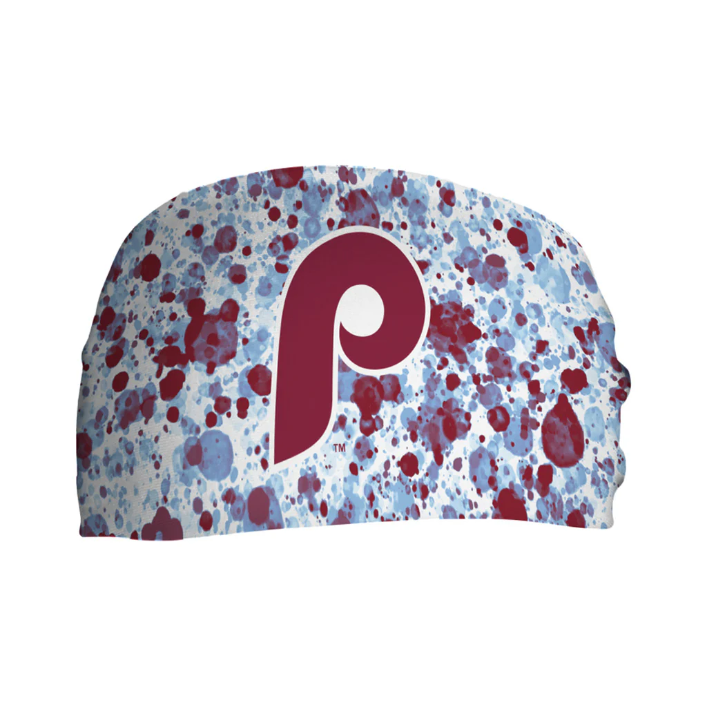 MLB Philadelphia Phillies Vertical Athletics Cooperstown Paint Splatter Headband - Image 3