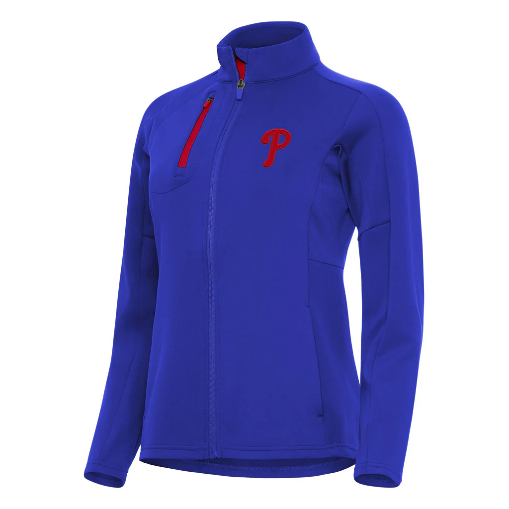 MLB Philadelphia Phillies Women's Antigua Generation Full Zip Jacket - Blue