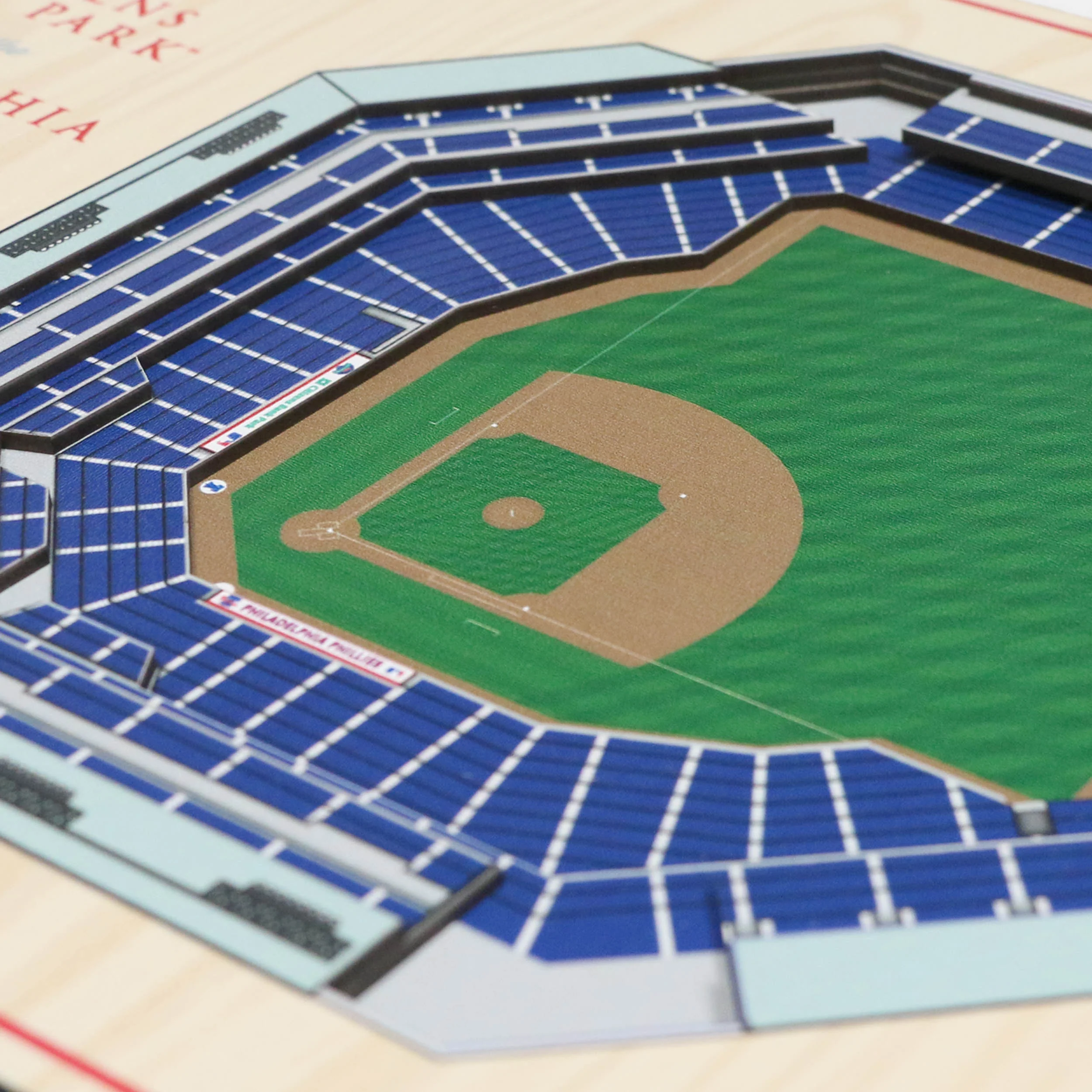 MLB Philadelphia Phillies You the Fan 5-Layer 3D Stadium View Wall Art - Image 3