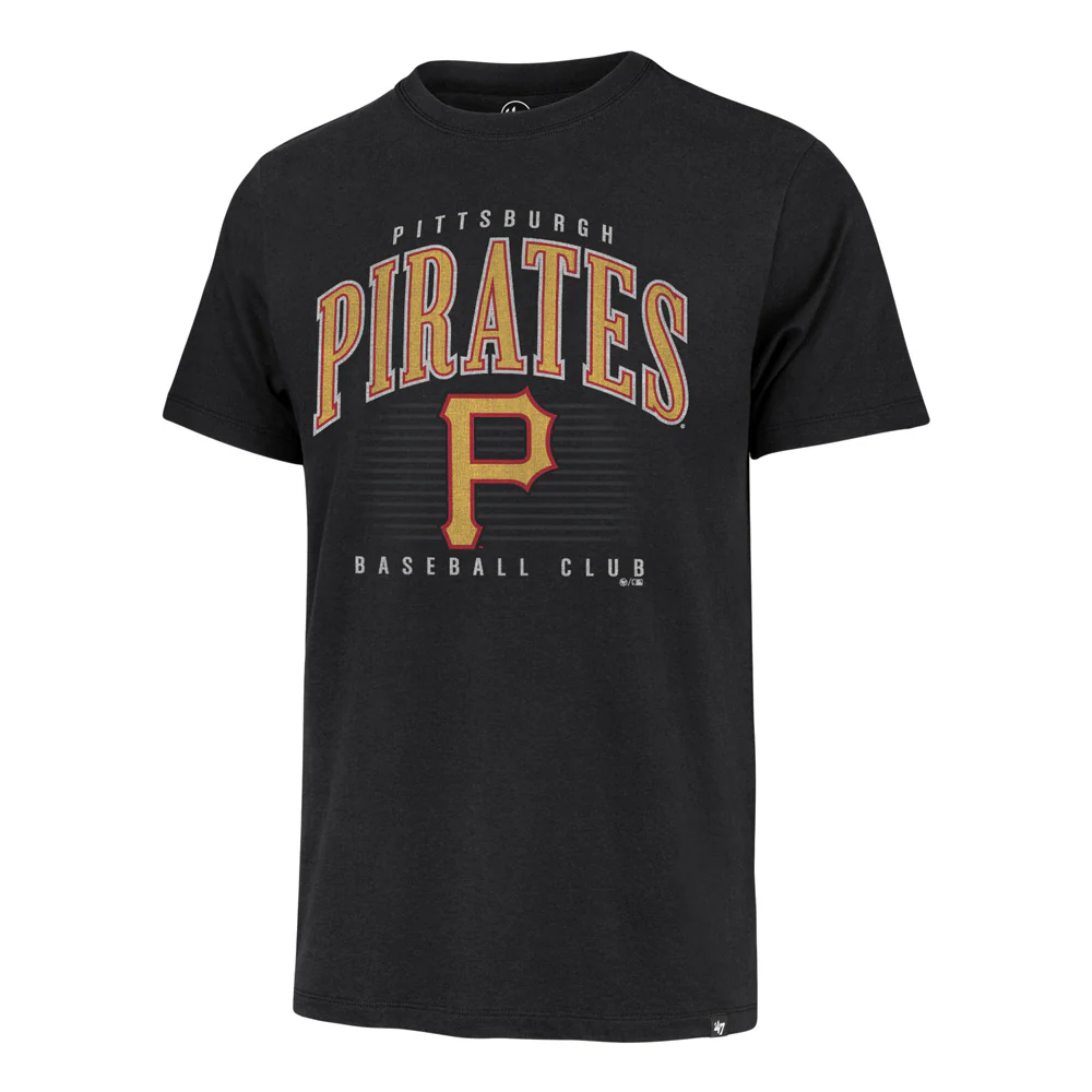 MLB Pittsburgh Pirates '47 Double Header Franklin T-Shirt - Black - Image 2