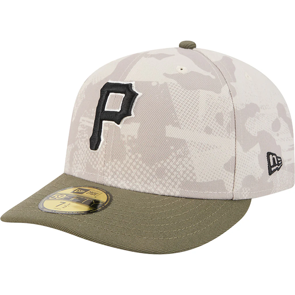 MLB Pittsburgh Pirates New Era 2025 Armed Forces Day 59FIFTY Fitted Hat - Stone - Image 2