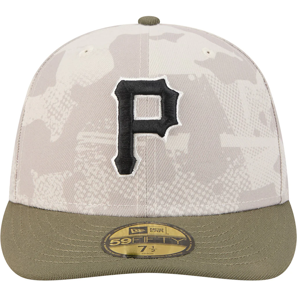 MLB Pittsburgh Pirates New Era 2025 Armed Forces Day 59FIFTY Fitted Hat - Stone - Image 3