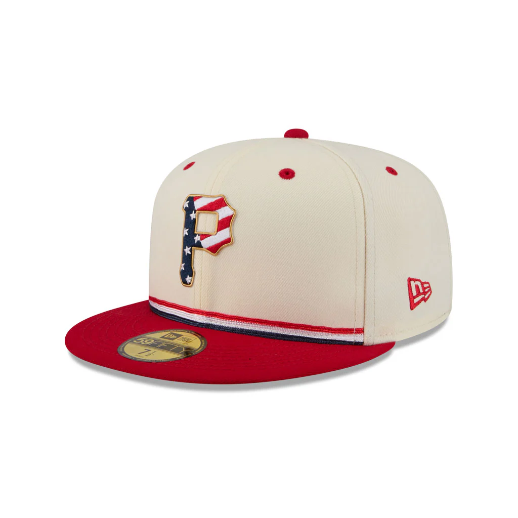 MLB Pittsburgh Pirates New Era 2026 4th of July 59FIFTY Fitted Hat - Cream