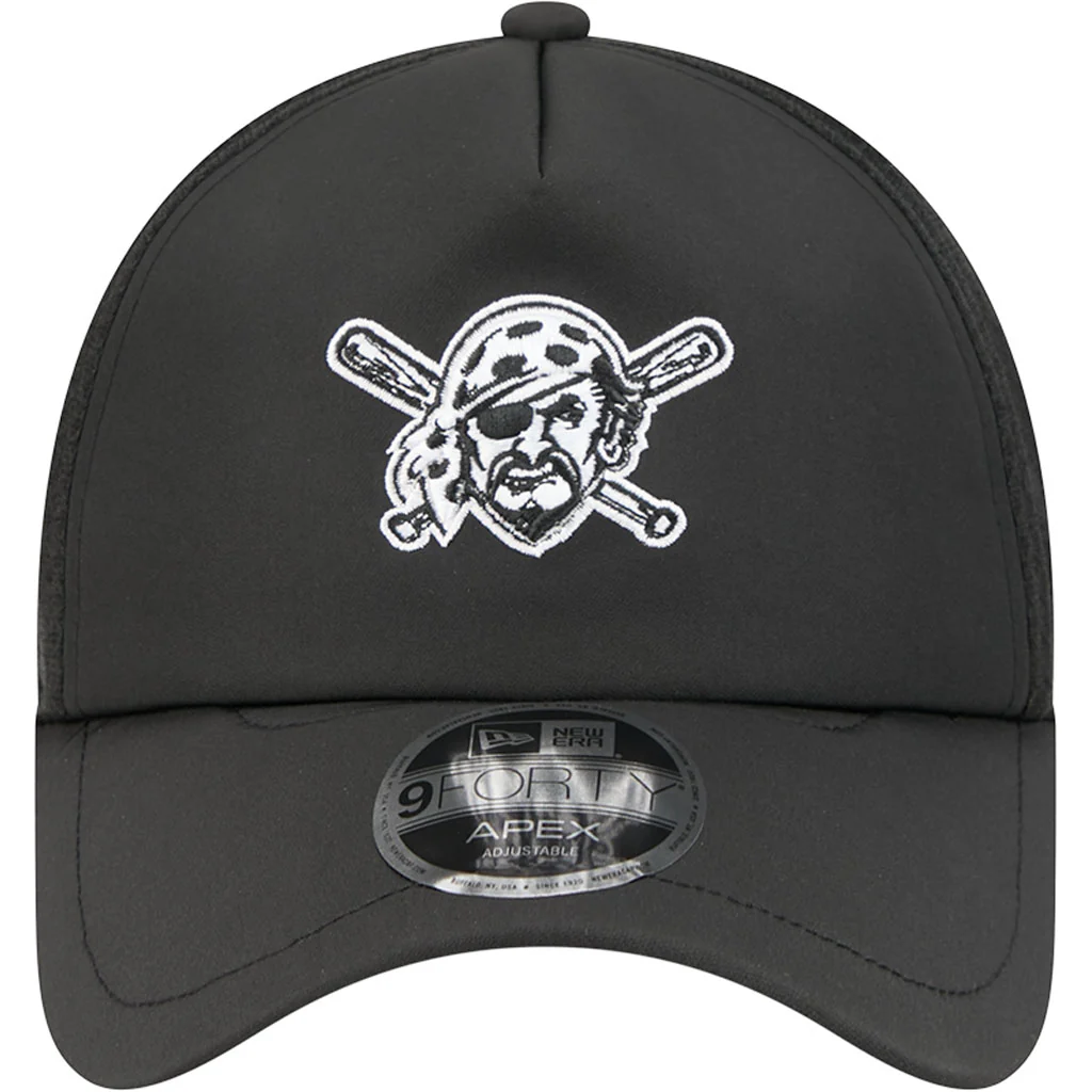 MLB Pittsburgh Pirates New Era Batting Practice Apex 9FORTY Snapback Hat - Black - Image 3
