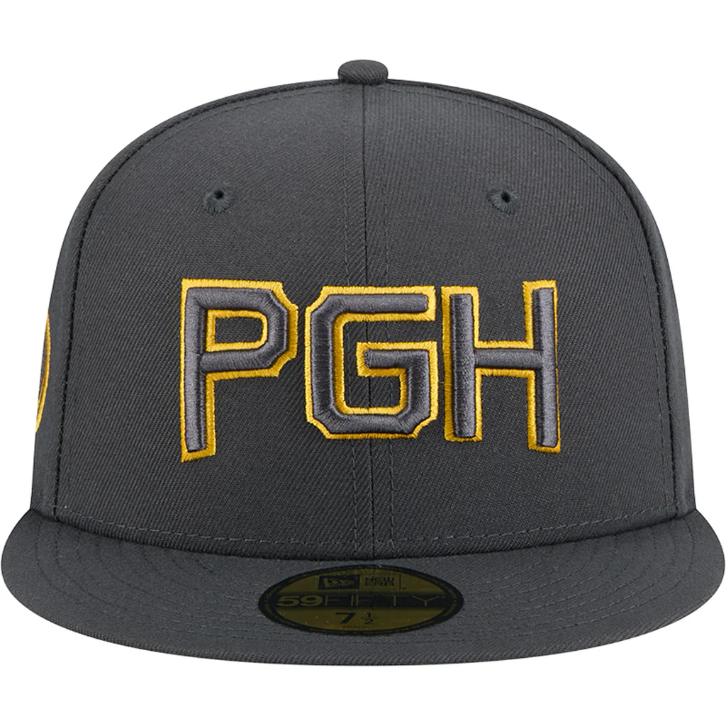 MLB Pittsburgh Pirates New Era City Connect Fan Pack 59FIFTY Fitted Hat - Charcoal - Image 3