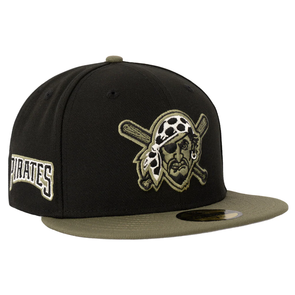 MLB Pittsburgh Pirates New Era Midnight Jungle 59FIFTY Fitted Hat - Black