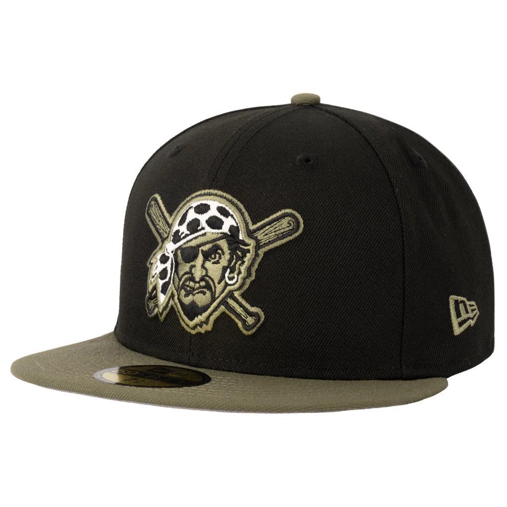 MLB Pittsburgh Pirates New Era Midnight Jungle 59FIFTY Fitted Hat - Black - Image 2