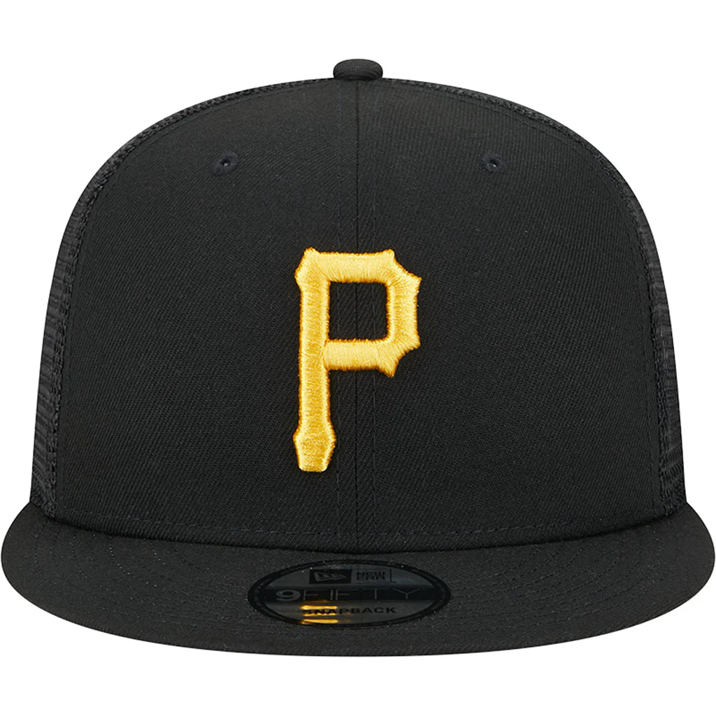 MLB Pittsburgh Pirates New Era OTC Trucker 9FIFTY Snapback Hat - Black - Image 3