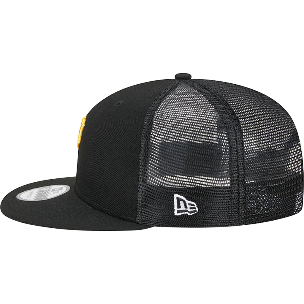 MLB Pittsburgh Pirates New Era OTC Trucker 9FIFTY Snapback Hat - Black - Image 4