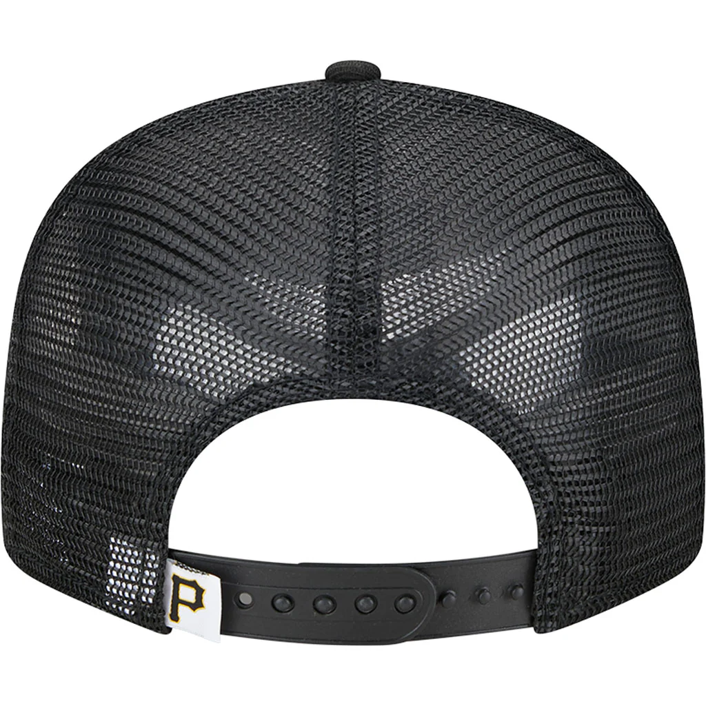 MLB Pittsburgh Pirates New Era OTC Trucker 9FIFTY Snapback Hat - Black - Image 6