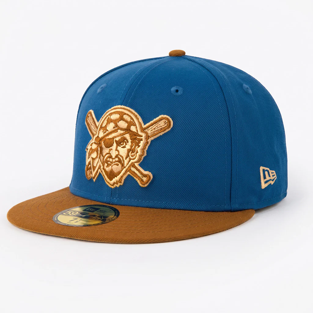 MLB Pittsburgh Pirates New Era Rodeo 59FIFTY Fitted Hat- Blue - Image 2