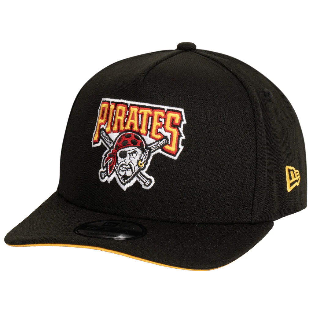 MLB Pittsburgh Pirates New Era Team Undervisor 9FIFTY A-Frame Snapback Hat - Black - Image 2