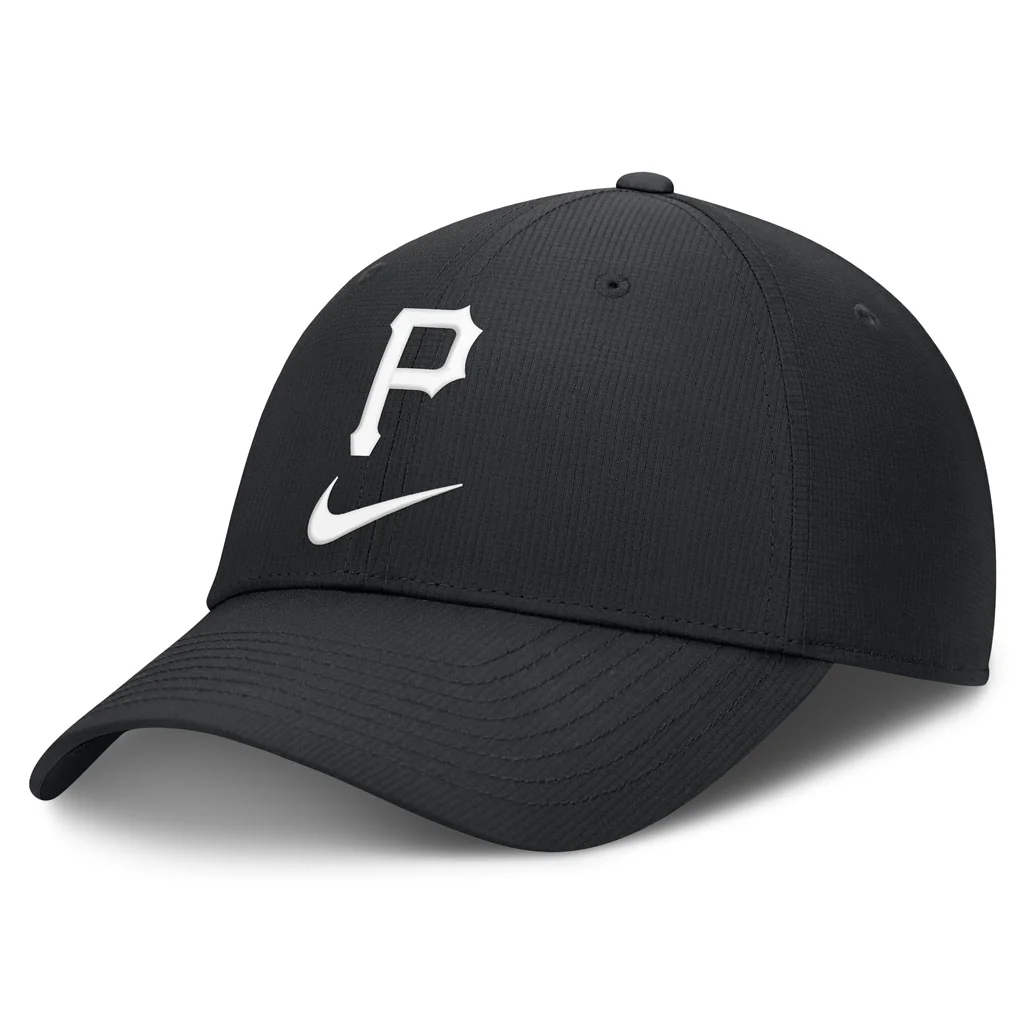 MLB Pittsburgh Pirates Nike Black & White Ripstop Structured Adjustable Hat - Black