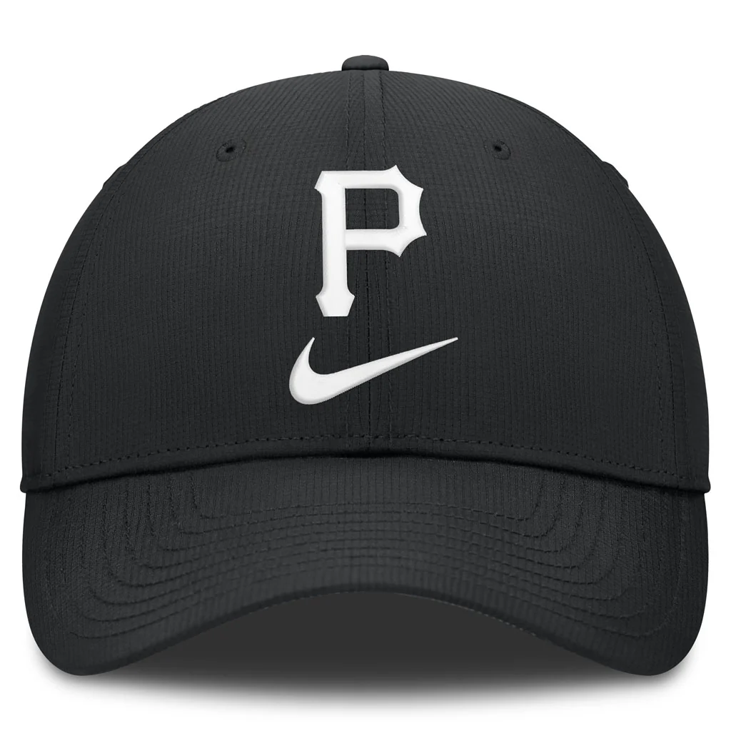 MLB Pittsburgh Pirates Nike Black & White Ripstop Structured Adjustable Hat - Black - Image 2