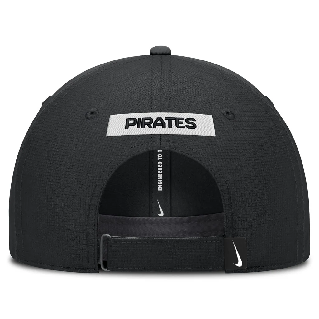 MLB Pittsburgh Pirates Nike Black & White Ripstop Structured Adjustable Hat - Black - Image 4