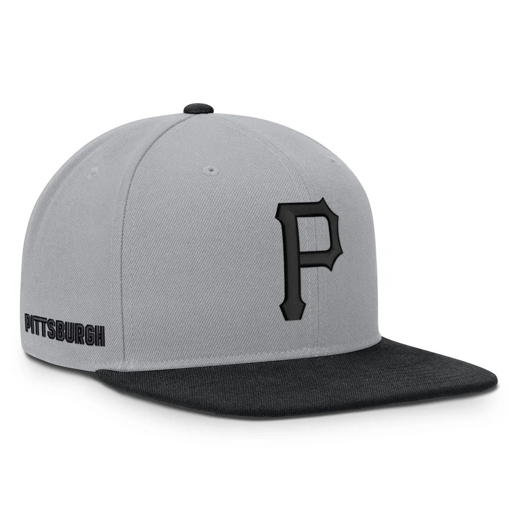MLB Pittsburgh Pirates Nike Two-Tone Primetime Pro Snapback Hat - Graphite - Image 2
