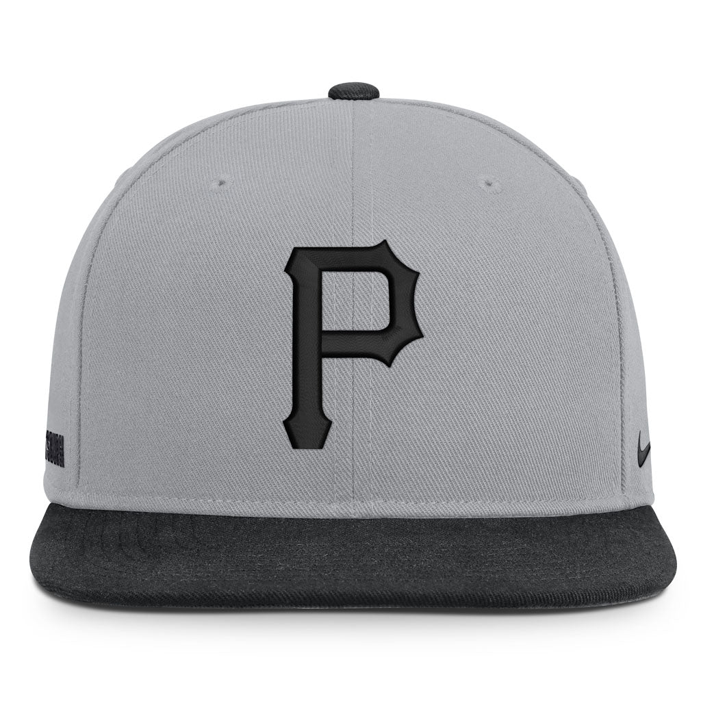 MLB Pittsburgh Pirates Nike Two-Tone Primetime Pro Snapback Hat - Graphite - Image 3