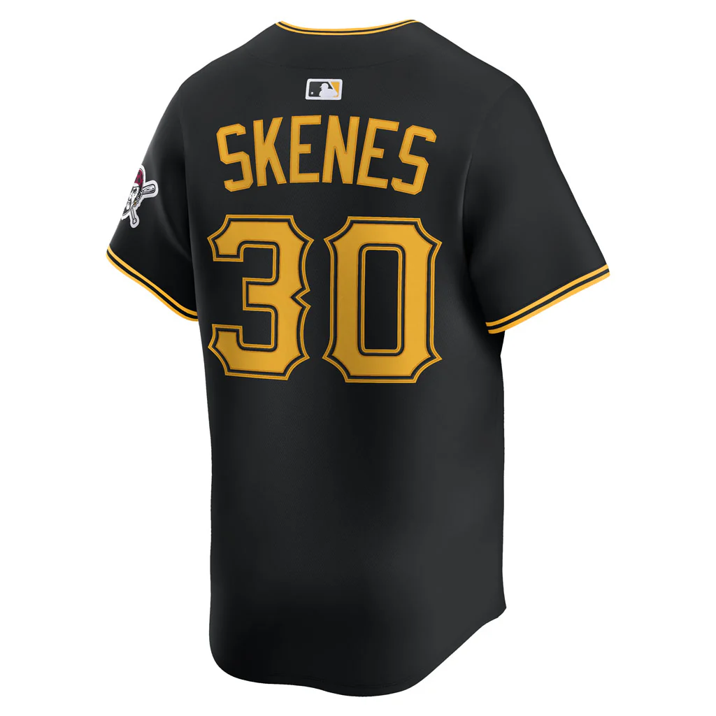 MLB Pittsburgh Pirates Paul Skenes Nike Alternate Limited Jersey - Black - Image 3