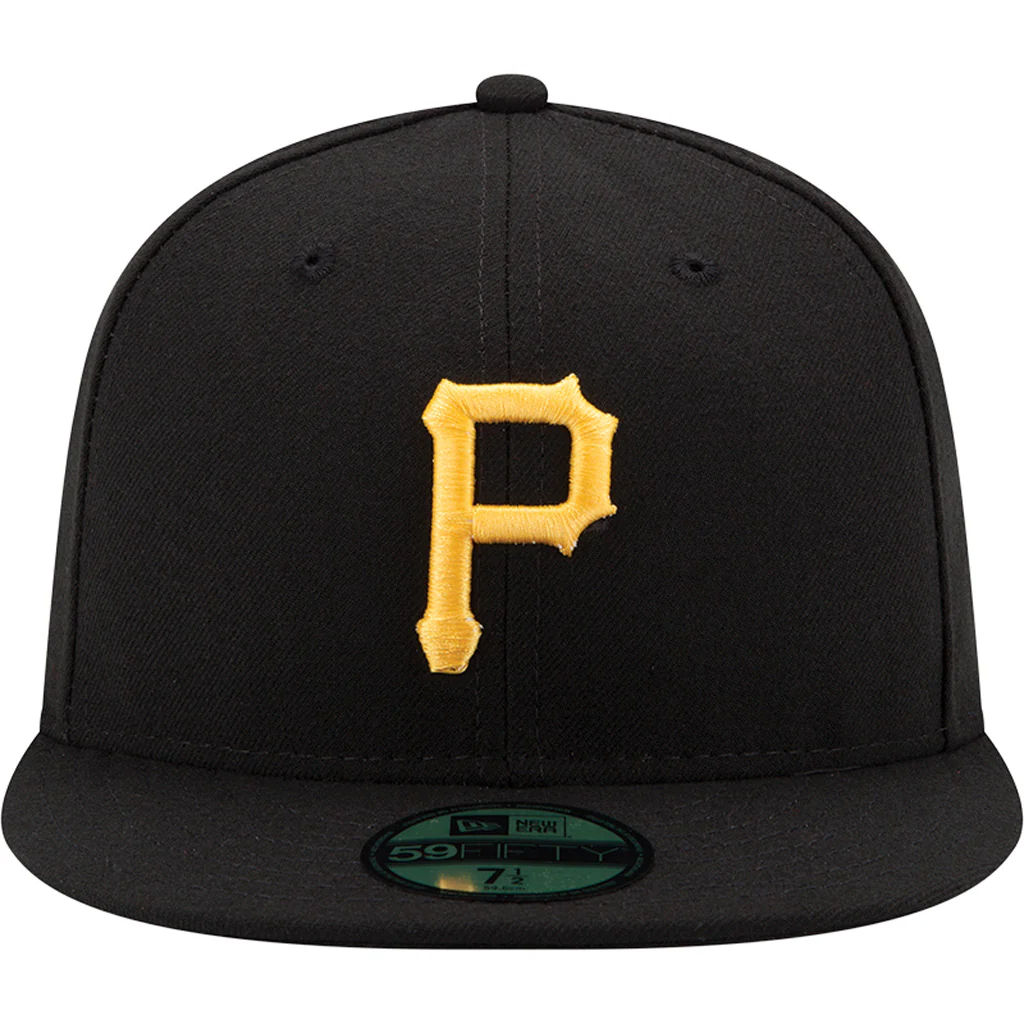 MLB Pittsburgh Pirates Youth New Era Home Authentic Collection 59FIFTY Fitted Hat - Black - Image 3