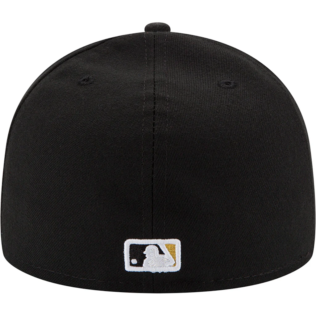MLB Pittsburgh Pirates Youth New Era Home Authentic Collection 59FIFTY Fitted Hat - Black - Image 4
